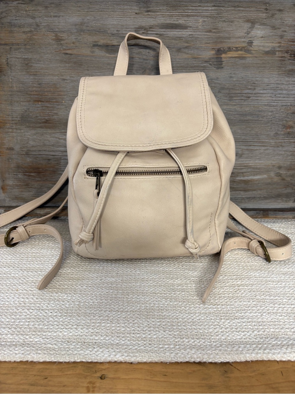 Universal Thread Cream Mini Leather Backpack